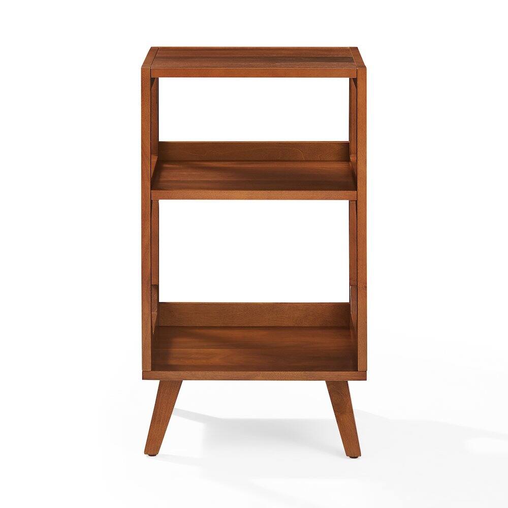Alt View 4. Crosley Furniture - Asheville Small Record Player Stand With Vinyl Storage - Walnut.