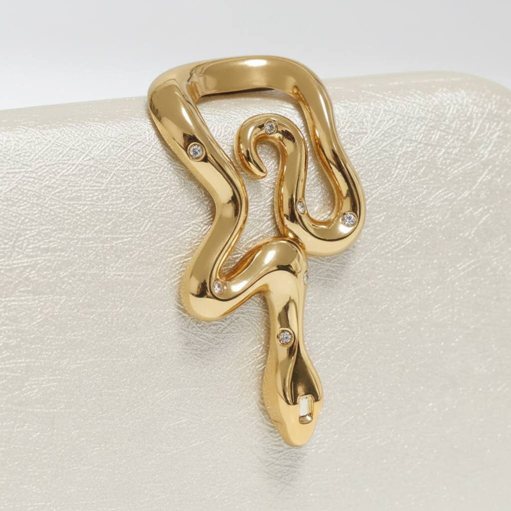 Left. ZUQIETA - ZUQIETA Women's Glitter Clutch with Snake Closure - Evening Handbag for Party, Prom & Wedding - White.