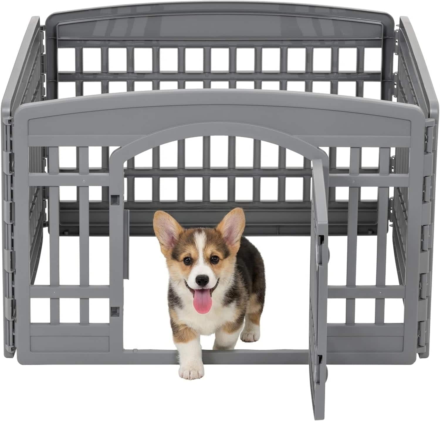 "IRIS USA - IRIS 24"" Dog Playpen 4-Panel Pet Exercise Pen with Door Gate 35 x 35 x 24, Gray" price history on PriceWatchPro