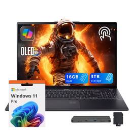 Acer - Swift 16 16" Touchscreen Laptop,Intel Ultra 7 256V,16GB RAM,2TB SSD+1TB Dock Set,Backlit Keyboard,Win 11 Pro - Black