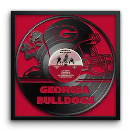 Sporticulture - Georgia Bulldogs Framed 13" x 13" Vinyl Record Art Print - Multicolor