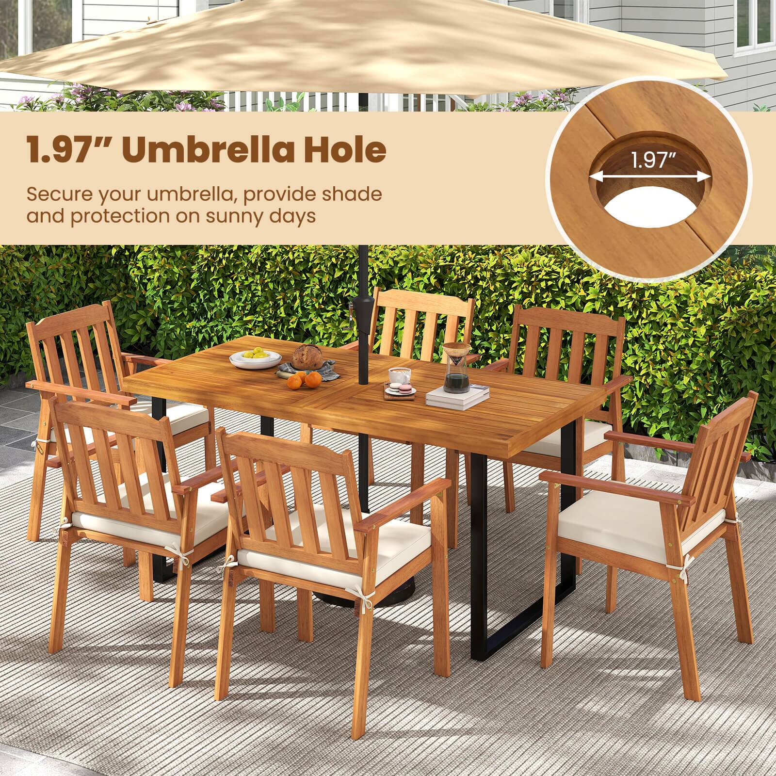 1.97" Umbrella Hole

Secure your umbrella, provide shade and protection on sunny days