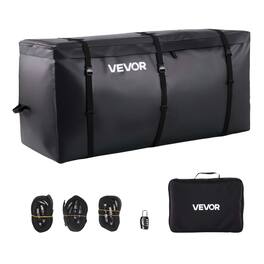 VEVOR - Hitch Cargo Carrier Bag, Waterproof 840D PVC, 59.84 x 24.02 x 30.63 in (25 Cubic Feet), Heavy Duty Cargo Bag - Black
