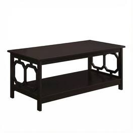 FurniFact - Coffee Table with Shelf Contemporary MDF Construction Modern Design - Espresso