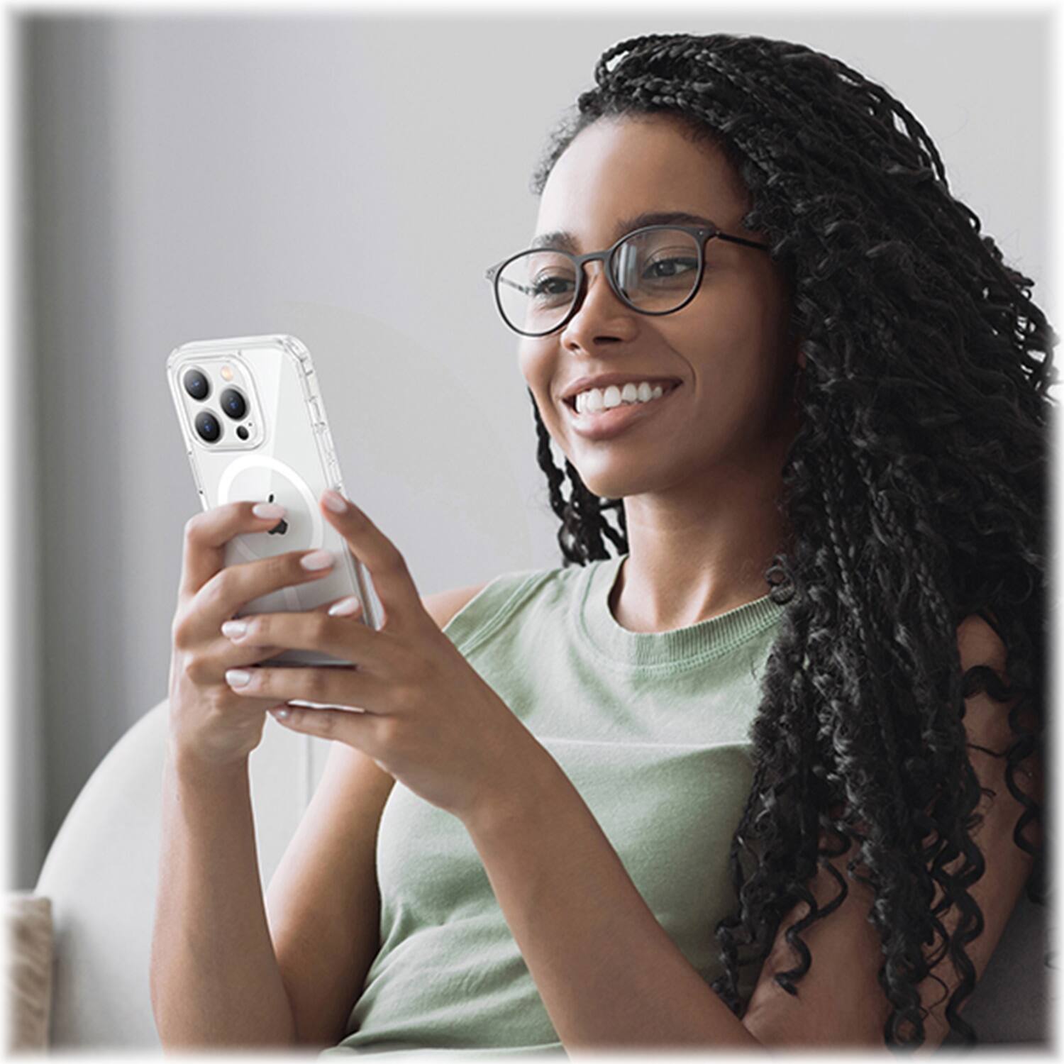 Alt View 17. SaharaCase - Hybrid-Flex Hard Shell Case for Apple iPhone 14 Pro Max - Clear.