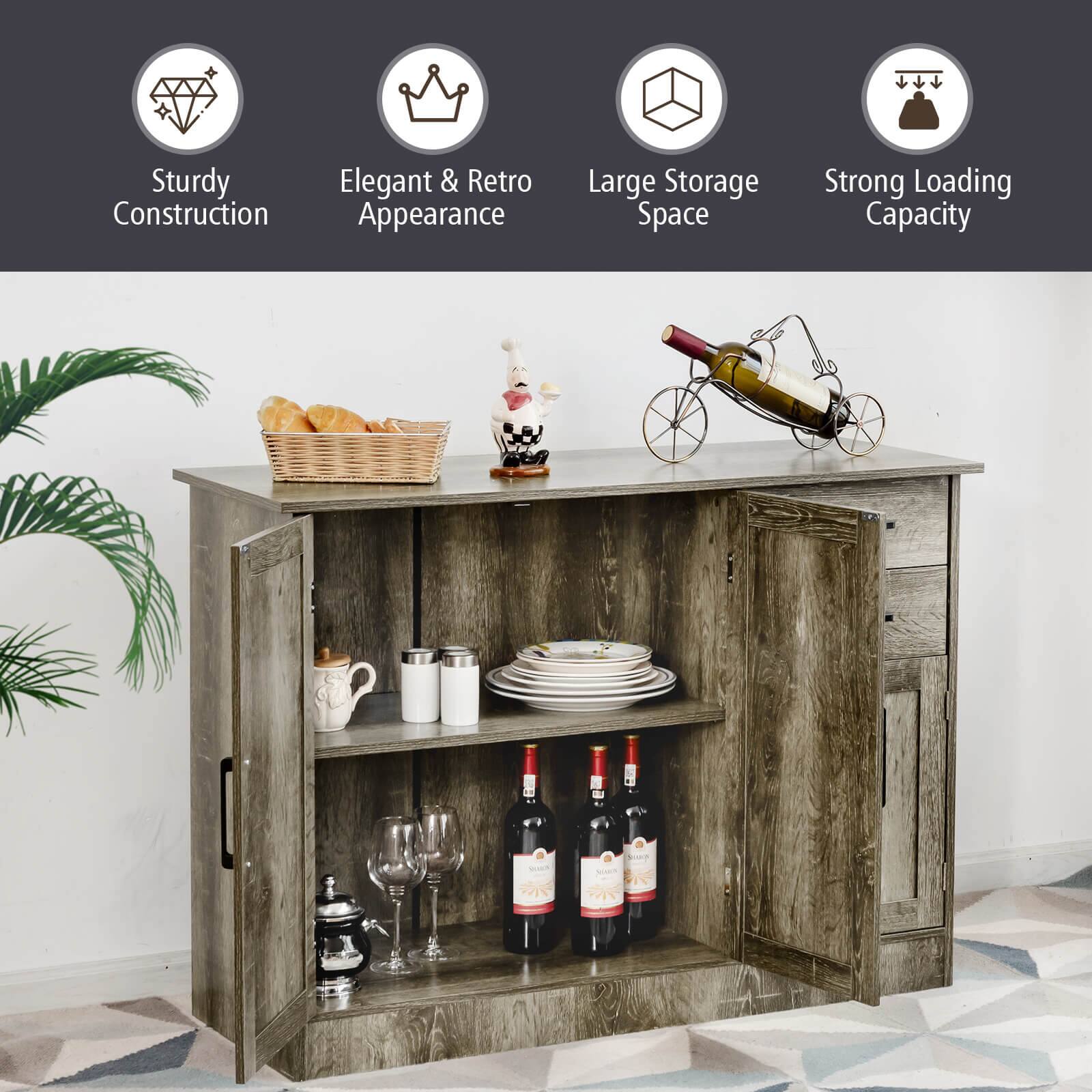 Sturdy Construction  
Elegant & Retro Appearance  
Large Storage Space  
Strong Loading Capacity