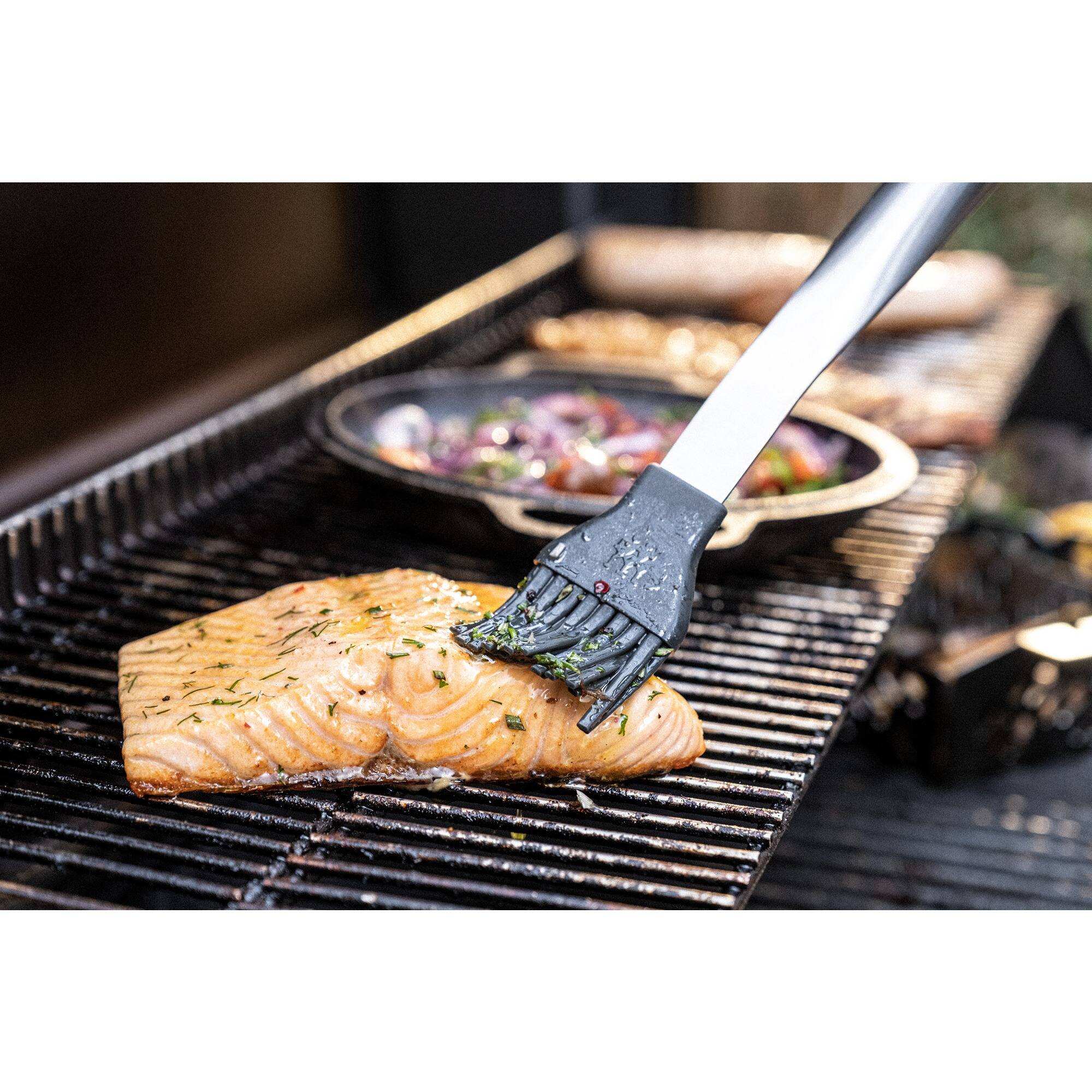 Alt View 4. ZWILLING - ZWILLING BBQ Grill Silicone Basting Brush with Stainless Steel Handle - Stainless Steel.