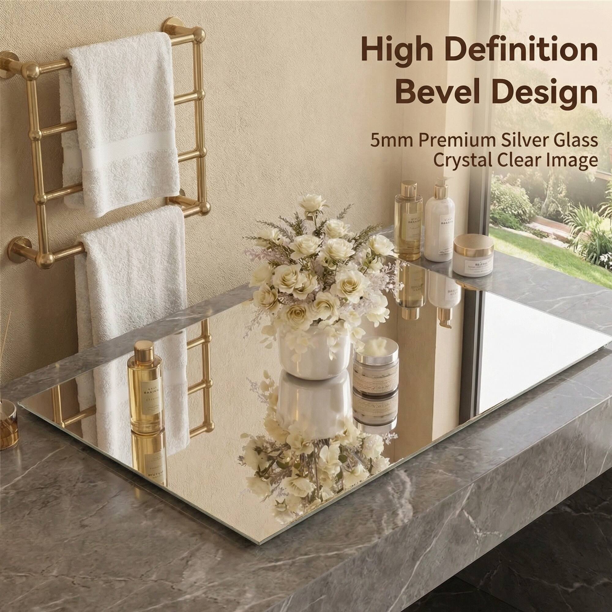 High Definition Bevel Design  
5mm Premium Silver Glass Crystal Clear Image