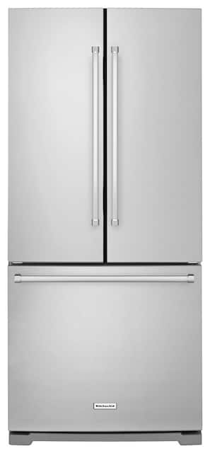 Kitchenaid 19 7 Cu Ft French Door Refrigerator Stainless Steel Krff300ess Best Buy
