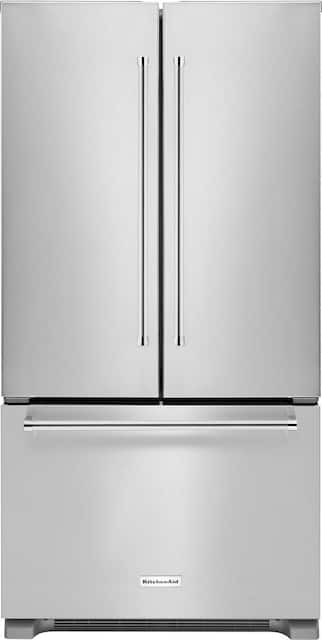 Kitchenaid 21 9 Cu Ft French Door Counter Depth Refrigerator Stainless Steel Krfc302ess Best Buy