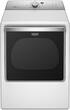 Maytag - 8.8 Cu. Ft. 11-Cycle Electric Dryer with Steam - White - Larger Front