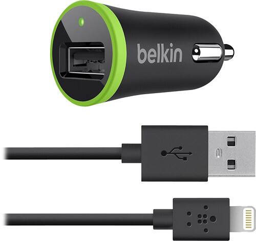 Front Standard. Belkin - Vehicle Charger for Most Lightning-Enabled Apple® Devices.