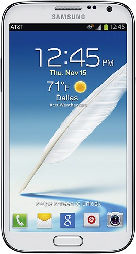  Samsung - Galaxy Note II 4G Cell Phone (AT&amp;T) - White (AT&amp;T)