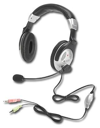 Angle Standard. Altec Lansing - Closed Earcup Stereo Headset with Microphone.