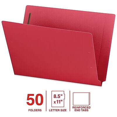 50 FOLDERS  
8.5" x 11" LETTER SIZE  
REINFORCED END TABS