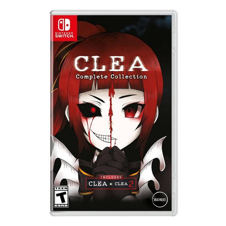 NINTENDO SWITCH  
CLEA Complete Collection  
INCLUDES CLEA + CLEA 2  
TEEN T ESRB  
SEKAI PROJECT