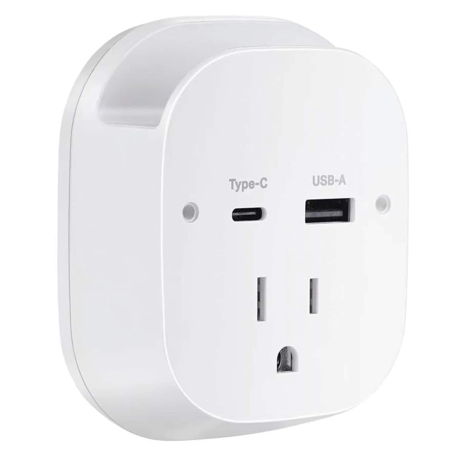 Ciao Tech - 2-Outlet 2-USB Port 540J Travel Charger Surge Protector Wall Tap CPATT00-071 - White