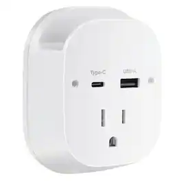 Ciao Tech - 2-Outlet 2-USB Port 540J Travel Charger Surge Protector Wall Tap CPATT00-071 - White