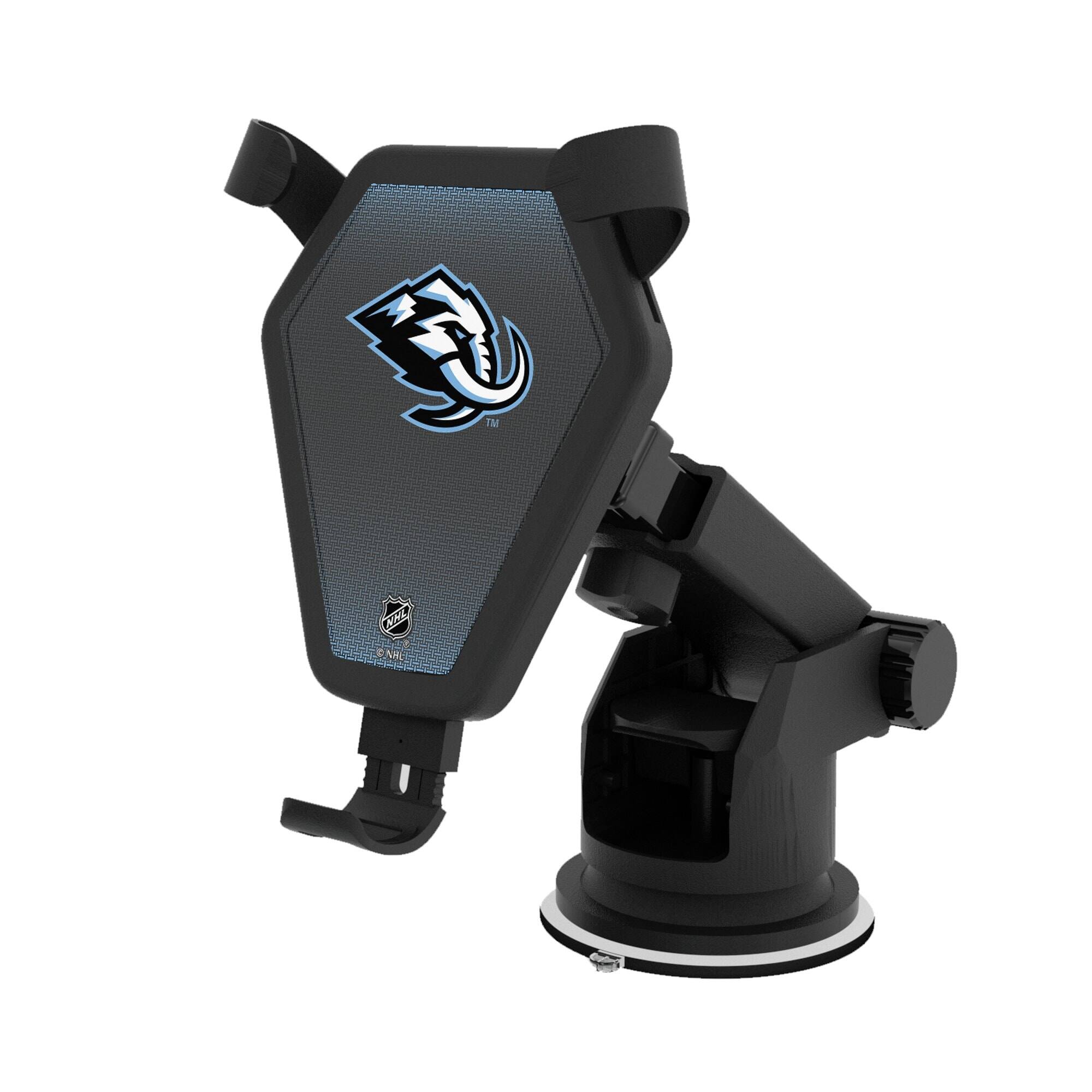 Front. Keyscaper - Utah Mammoth Linen Print Wireless Car Charger - Black.