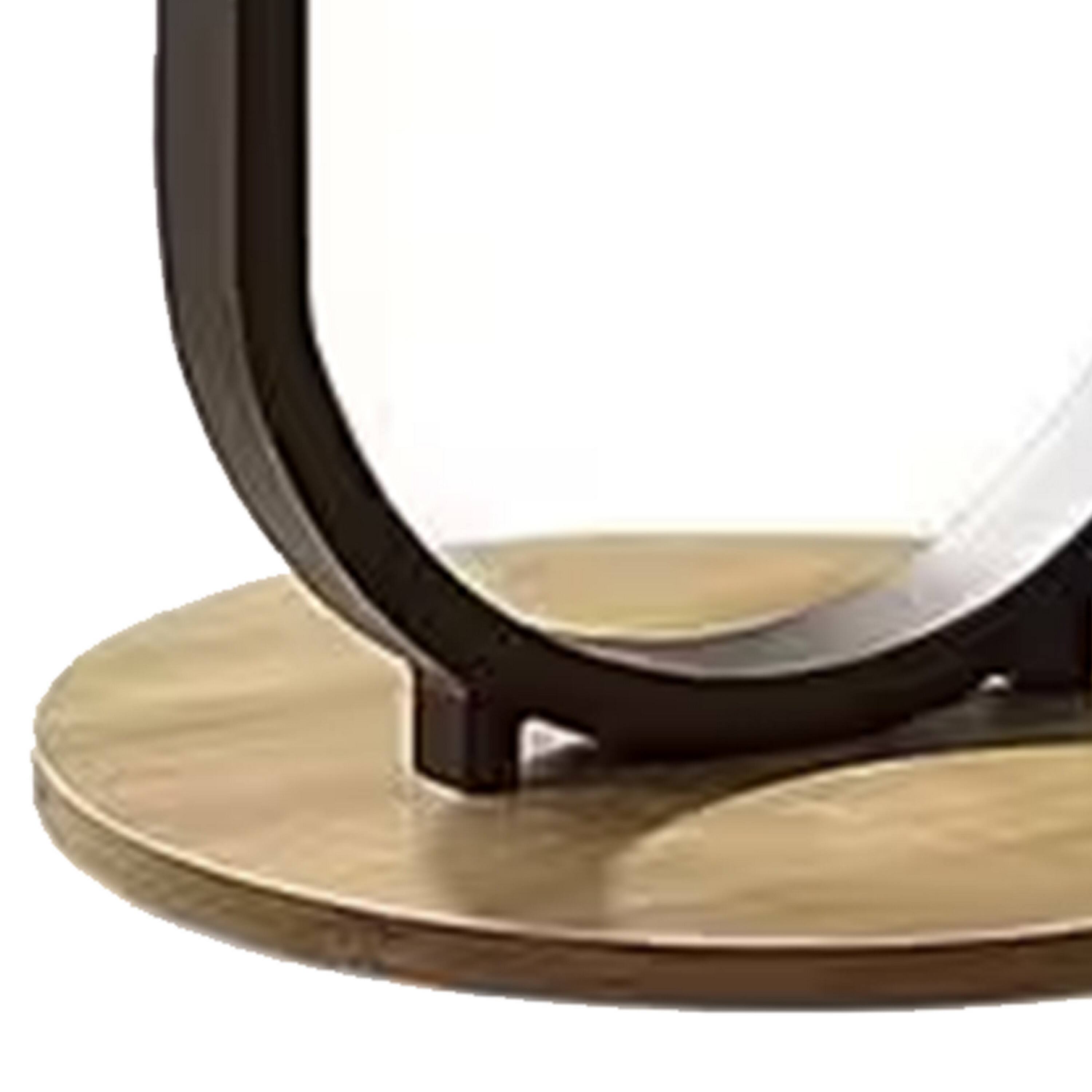 Alt View 3. Manhattan Lane - Obin 3 Piece Coffee and End Table Set, Brown MDF, Black U Shape Steel Base - Black, Brown.