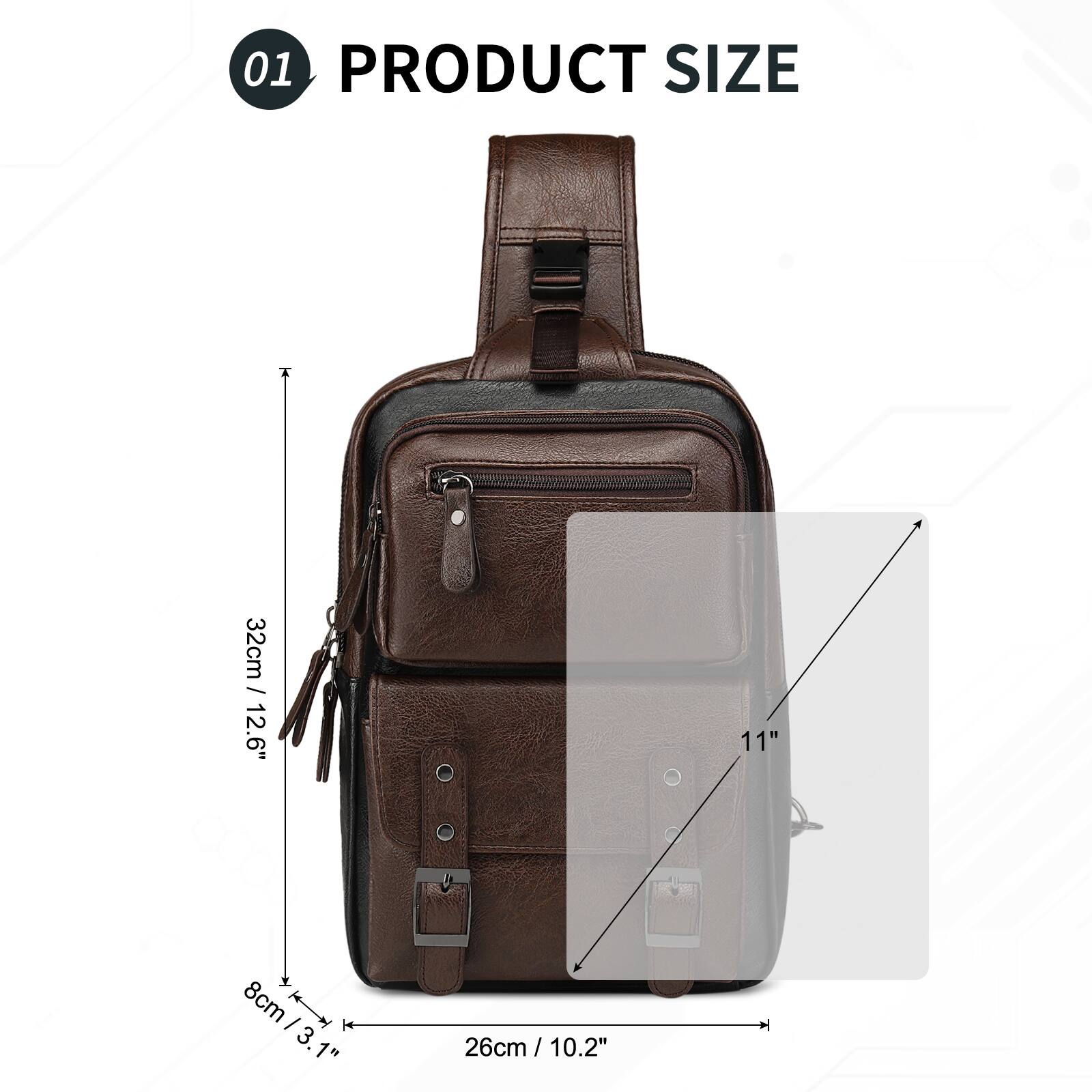 01 PRODUCT SIZE

- 32cm / 12.6"
- 11"
- 8cm / 3.1"
- 26cm / 10.2"