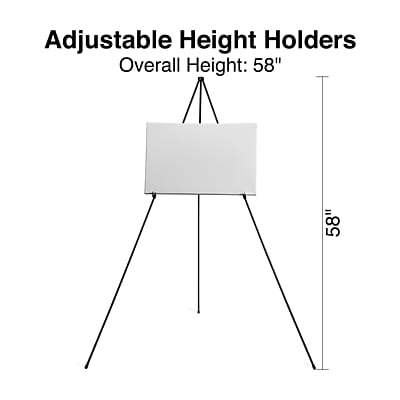 Adjustable Height Holders  
Overall Height: 58"