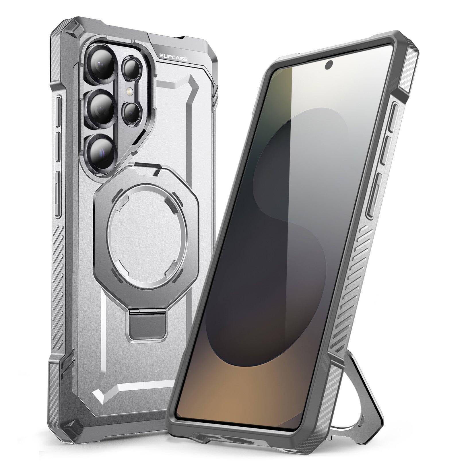 Left. SUPCASE - Galaxy S25 Ultra UB Grip MagSafe Phone Case - White.