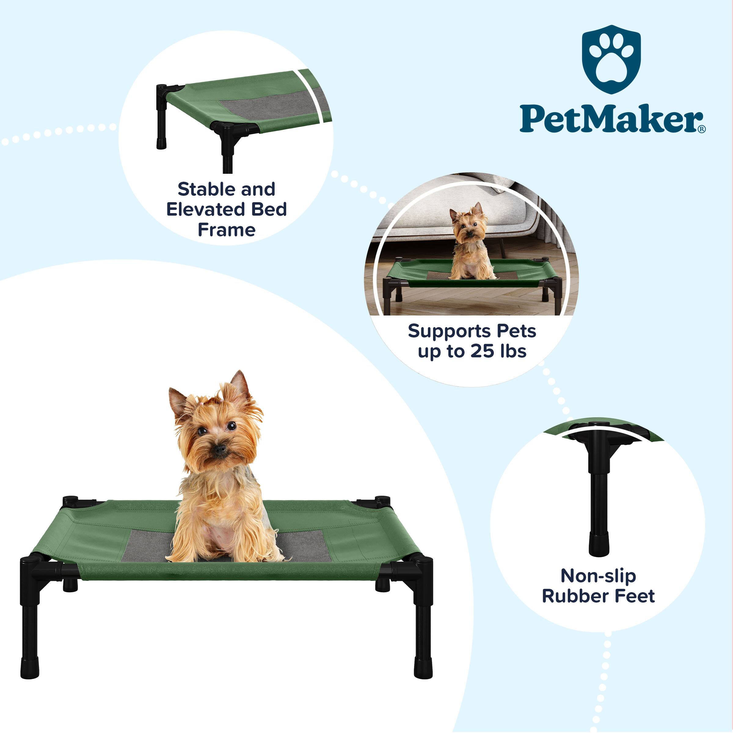 PetMaker Stable and Elevated Bed Frame Supports Pets up to 25 lbs Non-slip Rubber Feet