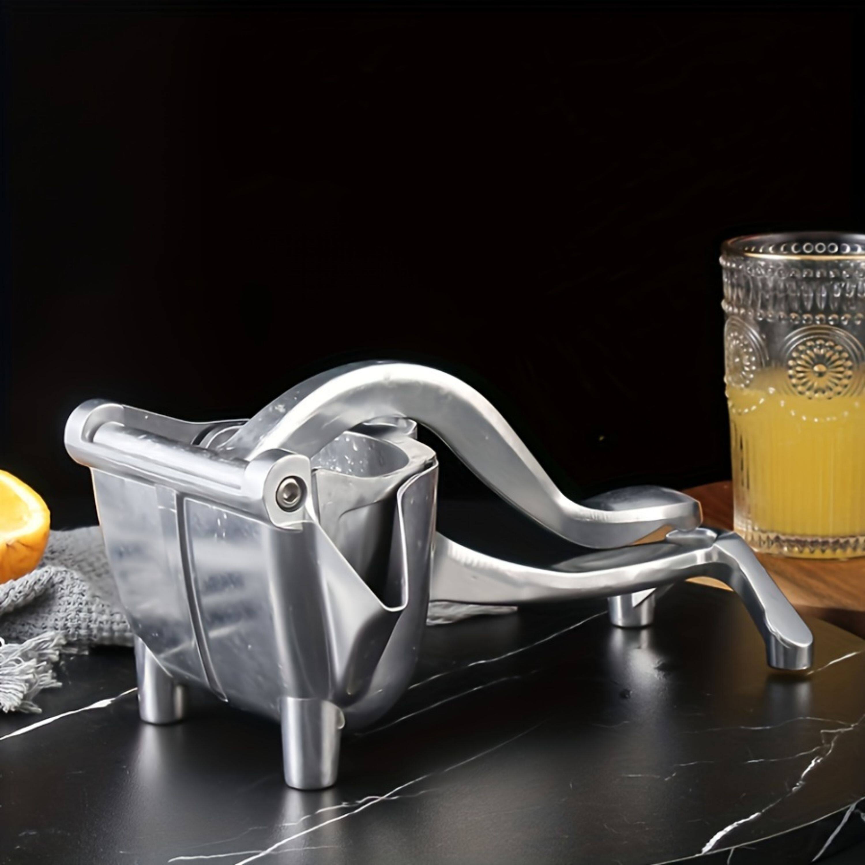 Angle. Kitcheniva - Manual Juicer Fruit Juice Squeezer For Pressing Lemons Oranges - Silver.