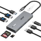 Acer - USB C Docking Station Dual Monitor With 4K HDMI, 9-IN-1 Docking Station with USB A&C 3.0, SD/Micro SD, 100W Charging - Gray