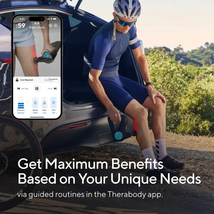 Get Maximum Benefits Based on Your Unique Needs via guided routines in the Therabody app.