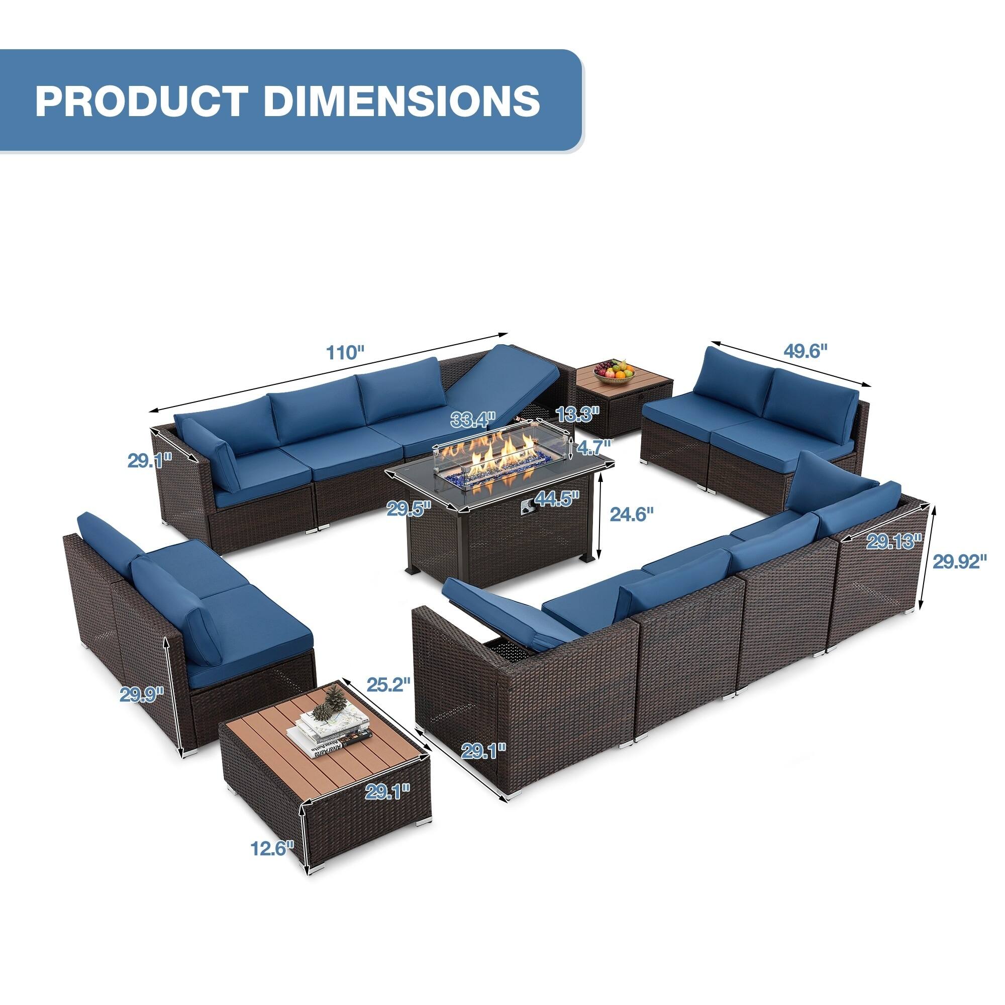 PRODUCT DIMENSIONS

- 110"
- 49.6"
- 29.1"
- 33.4"
- 13.3"
- 4.7"
- 44.5"
- 29.5"
- 24.6"
- 29.13"
- 29.92"
- 29.9"
- 25.2"
- 12.6"