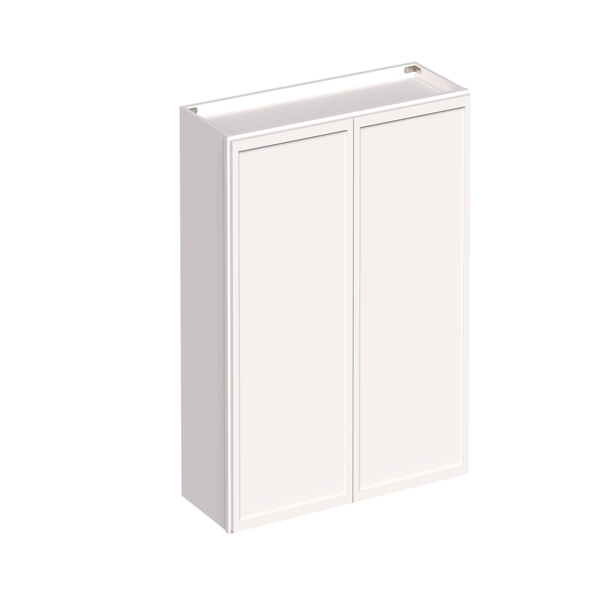 Angle. Boyel Living - 33-in W x 30-in H x 12-in D Slim Shaker RTA Kitchen Wall Cabinet with Soft-Close - Snow White.