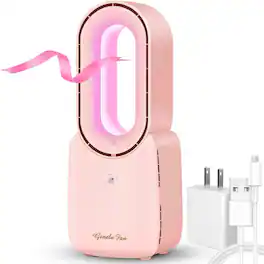Loheer - Portable Bladeless Desk Fan - Three Speeds, Colorful LED Light, Quiet Personal Cooling Fan for Bedroom and Office