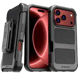 RomeTech - Designed for iPhone 18 Pro Defender Net Protective Case - Black