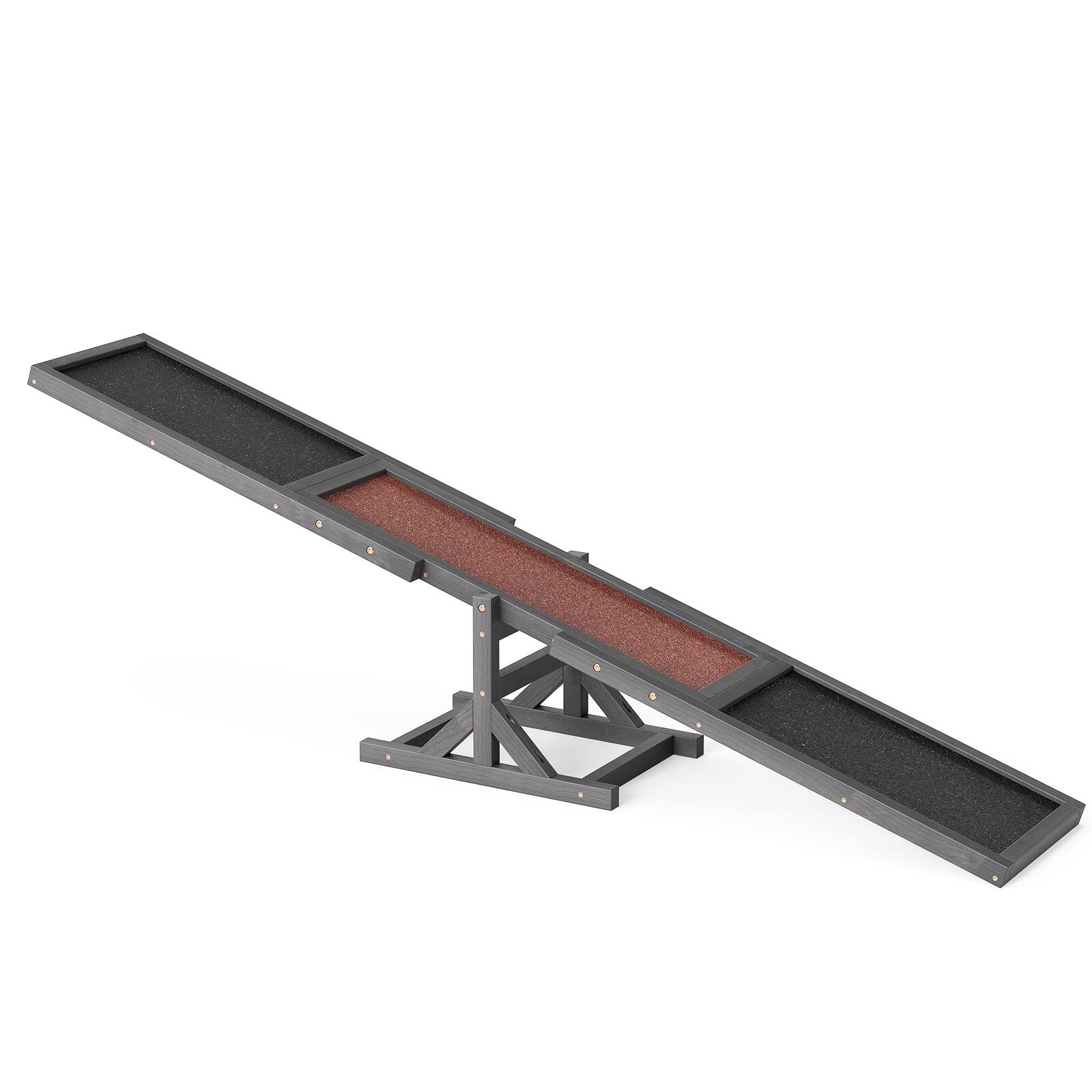 Alt View 9. Gymax - Gymax Wooden Dog Agility Seesaw Dog Exercise & Play Set Outdoor Run Game Toy Grey - Grey.