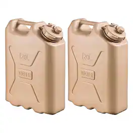 Scepter - Lightweight BPA 5 Gallon Portable Water Storage Container, (2 Pack) - Sand