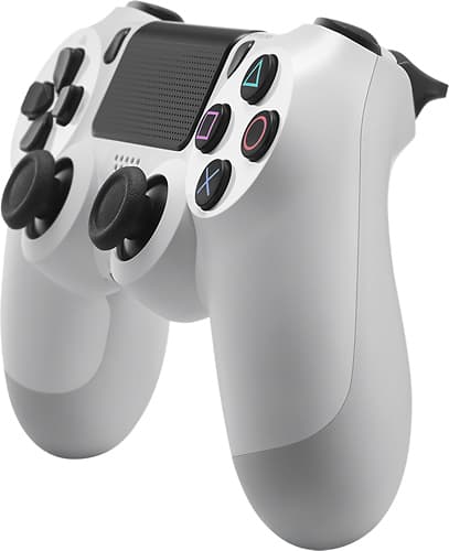 Left. Sony - DualShock 4 Wireless Controller for PlayStation 4 - Glacier White.