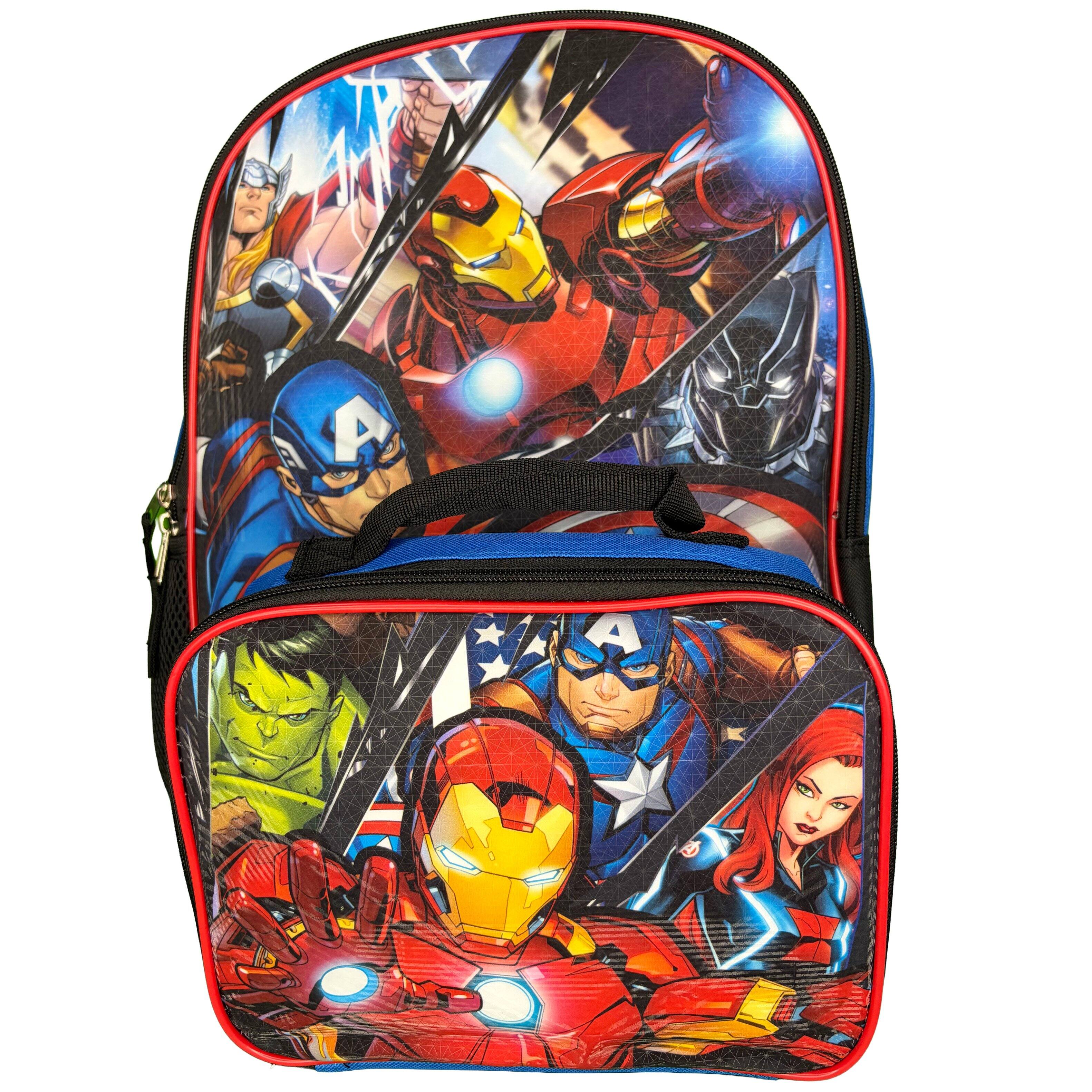 Alt View 1. Marvel - Marvel Iron Man 16" Shoulder Backpack for School with Rectangular Lunch Bag for Boys - Assorted Pre-Pack.