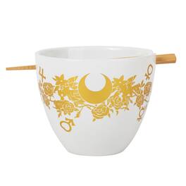 Just Funky - Sailor Moon Crystal 16 Ounce Ramen Bowl with Chopsticks - White
