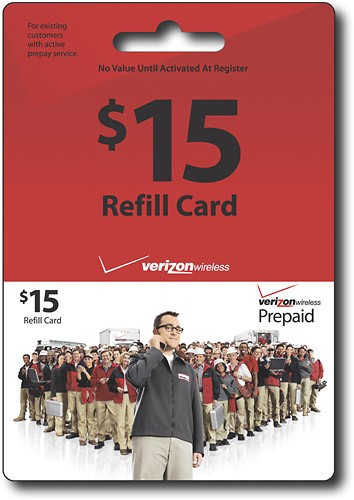  Verizon Wireless Prepaid - $15 Prepaid Wireless Airtime Card