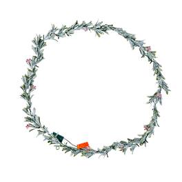 HTUTWOO - 9Ft Christmas Garland - LED Fairy Lights with Realistic Vines Berries Olive Leaves, Battery Operated for Home Decor - Green