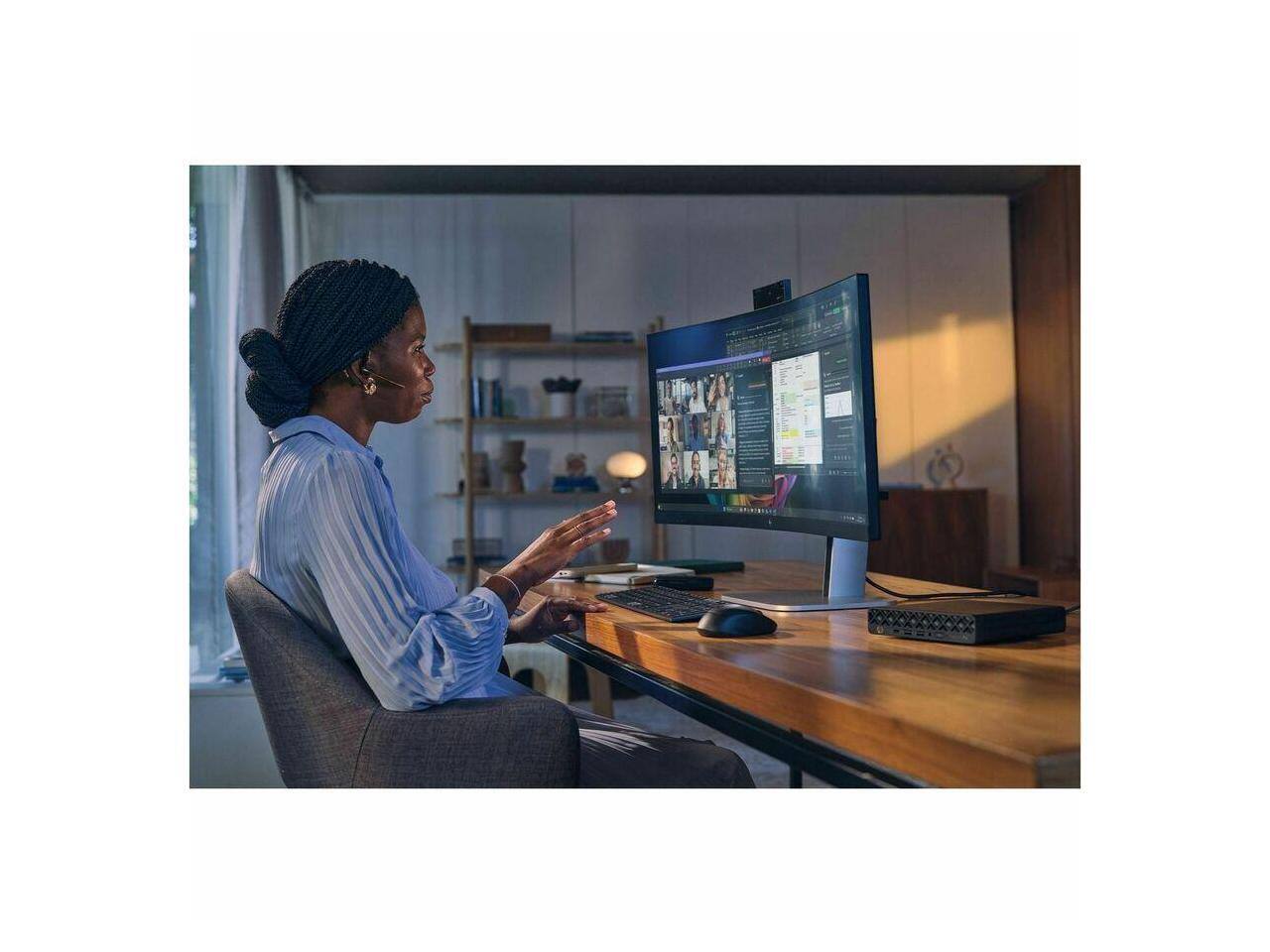 Alt View 1. HP - HP EliteDesk 8 G1a - AMD Ryzen AI 5 340, 32 GB, 512 GB SSD, Win 11 Pro, Radeon 840M, Wi-Fi 6E - Jack Black.