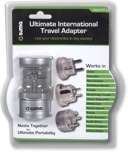 Front Standard. Sima - International Travel Plug Set.