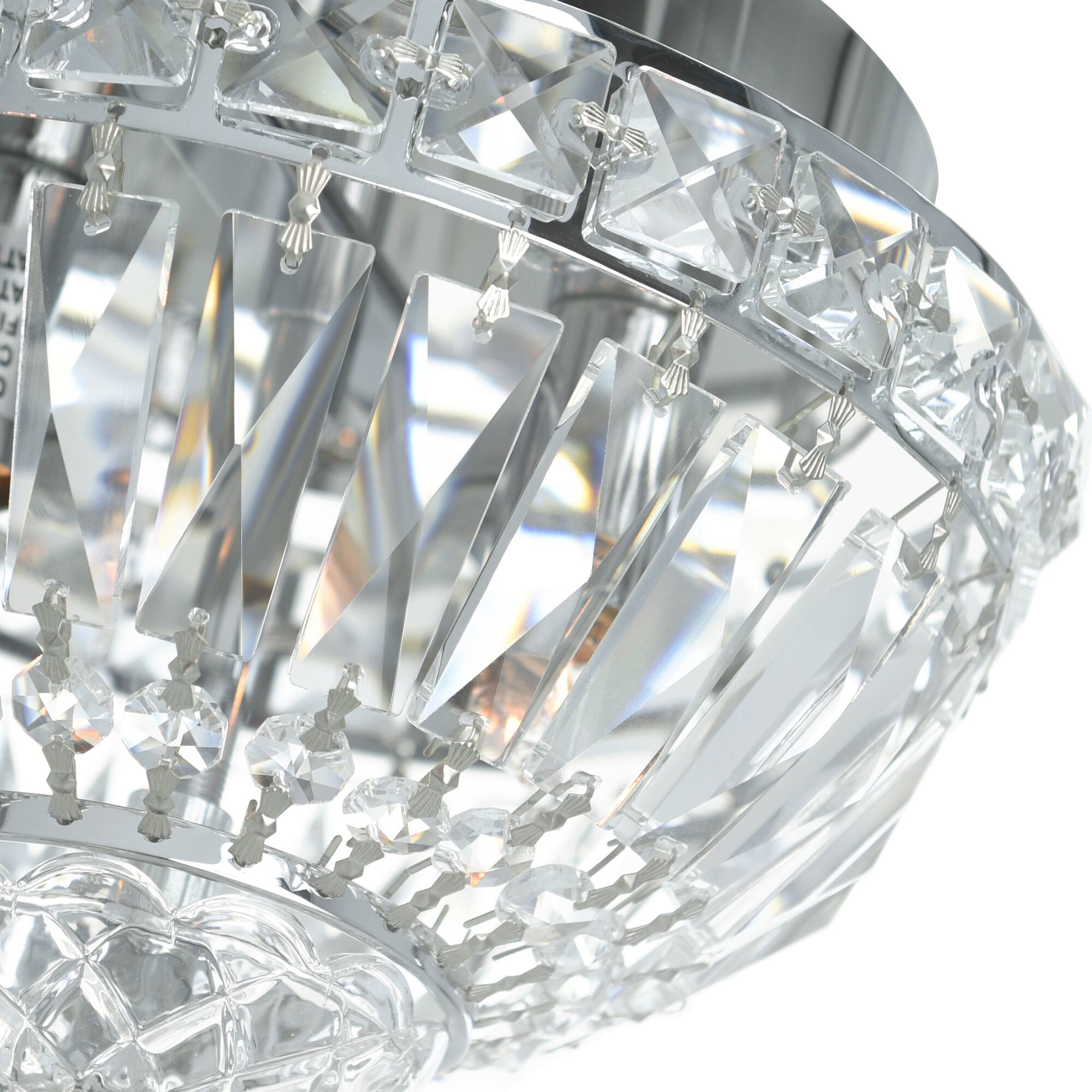 Alt View 1. CWI Lighting - Stefania 2 Light Bowl Flush Mount With Chrome Finish - Chrome.