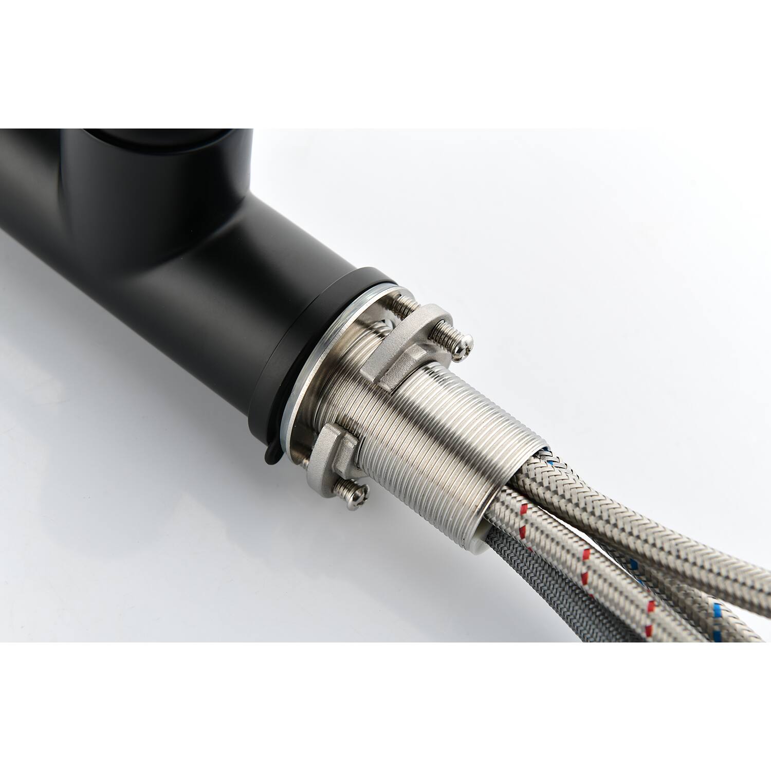 Alt View 4. Siljoy - Single Handle Kitchen Sink Faucet with Pull Out Sprayer - Matte Black.