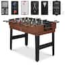 Best Choice Products - 2x4ft 10-in-1 Combo Game Table Set w/ Hockey, Foosball, Pool, Shuffleboard, Ping Pong - Black - Black / Walnut