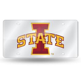 Rico Industries - Iowa State Cyclones Mirrored Laser Cut License Plate Laser Tag - Multi