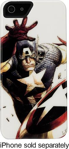 Front. PDP - Captain America Clip Case for Apple® iPhone® 5 - Red/Blue/White.