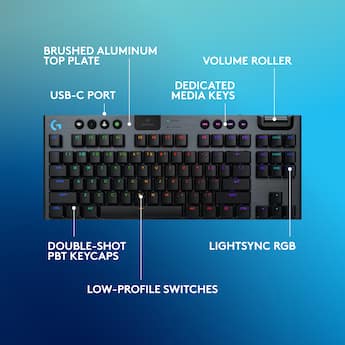 Logitech G915 X LIGHTSPEED TKL Wireless Mechanical GL Blue Clicky Logitech G915 X LIGHTSPEED TKL Wireless Mechanical GL Blue Clicky